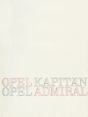 Opel Kapitän Admiral Prospekt 11. 1966