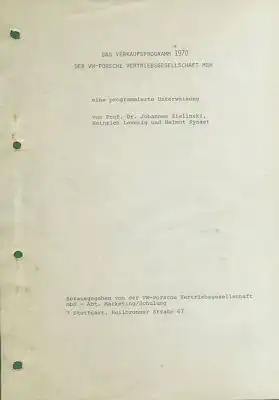 Porsche Verkaufsprogramm 1970