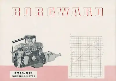 Borgward Fahrzeug Motor 6 M 2,3 / II TS Prospekt ca. 1960