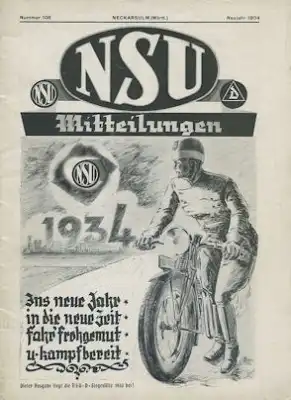 NSU Mitteilungen 1934 Nr. 106