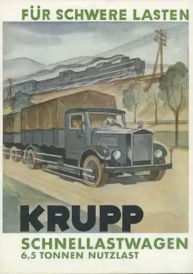 Krupp 6,5 to Lastwagen Prospekt ca. 1935