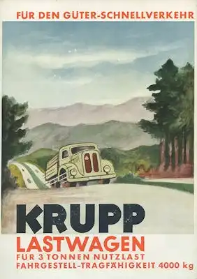 Krupp 3 to Lastwagen Prospekt ca. 1935