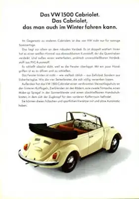 VW Käfer Prospekt 7.1968