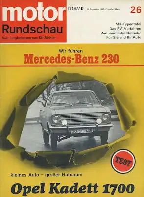 Motor Rundschau 1967 Heft 26