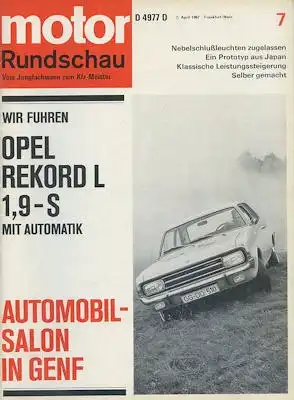 Motor Rundschau 1967 Heft 7
