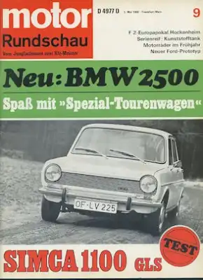 Motor Rundschau 1968 Heft 9