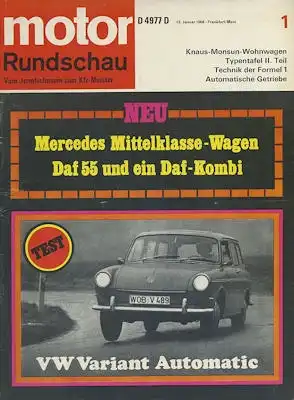 Motor Rundschau 1968 Heft 1