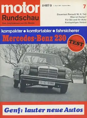 Motor Rundschau 1968 Heft 7