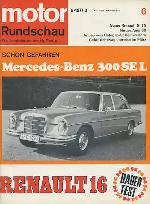 Motor Rundschau 1968 Heft 6