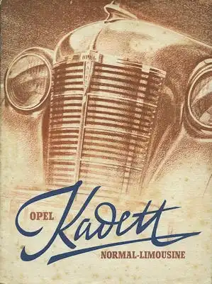 Opel Kadett Prospekt 1930er Jahre