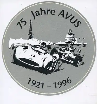 Aufkleber 75 Jahre AVUS 1921-1996