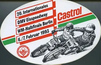 Aufkleber Berliner Eisspeedwayrennen 6./7.2.1993