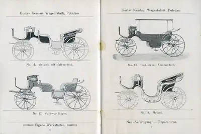 Gustav Kesslau Wagenfabrik Katalog ca. 1914
