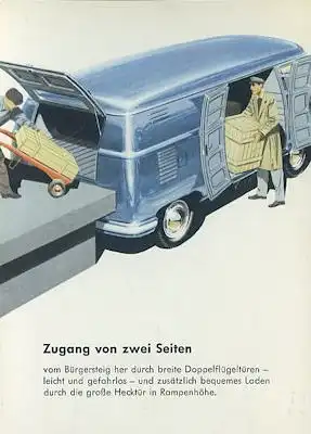 Ansichtskarte VW T 1 ca. 1958