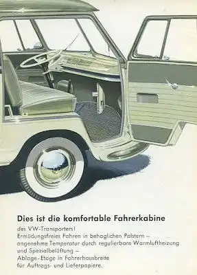Ansichtskarte VW T 1 ca. 1958