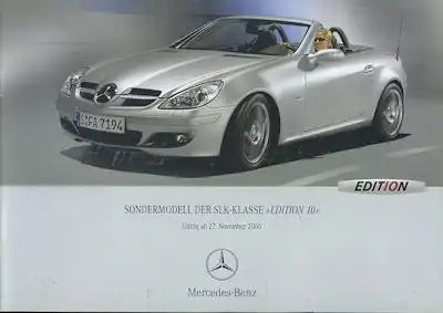 Mercedes-Benz SLK Edition 10 Prospekt 11.2006