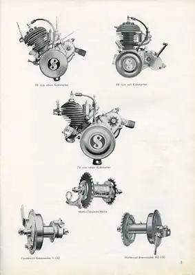 Sachs 74 / 98 ccm Motoren Ersatzteilliste 1940