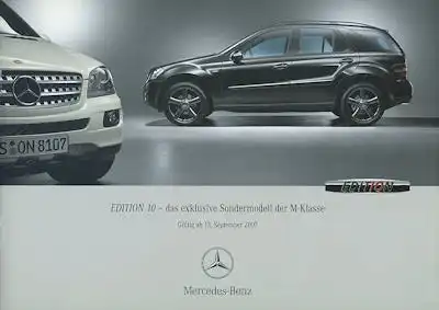 Mercedes-Benz M-Klasse Edition 10 Prospekt 9.2007