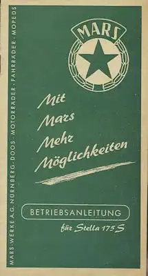 Mars Stella 175 S Bedienungsanleitung 1955