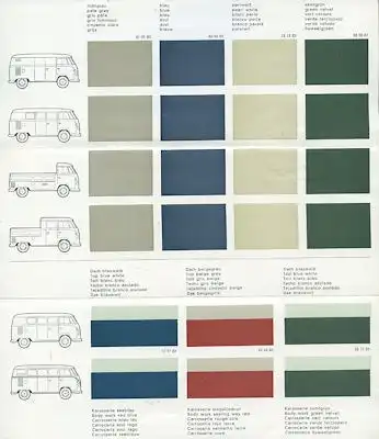 VW T 1 Farben 5.1964
