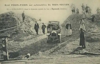 Ansichtskarte Nr. 10 Rennen Peking-Paris 1907