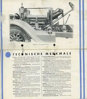 Mercedes-Benz Modell K Prospekt 1920er Jahre