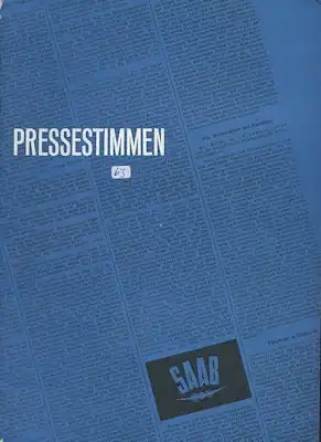 Saab 96 Pressestimmen Prospekt 9.1963