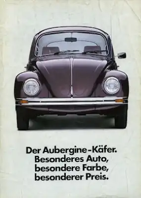 VW Käfer Aubergine Prospekt 5.1983