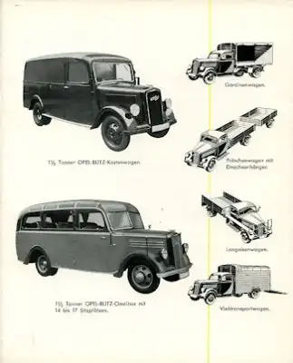 Opel Blitz 1,5 to Prospekt 1930er Jahre