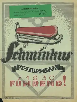 Schminkus Soziussitze brochure 1930