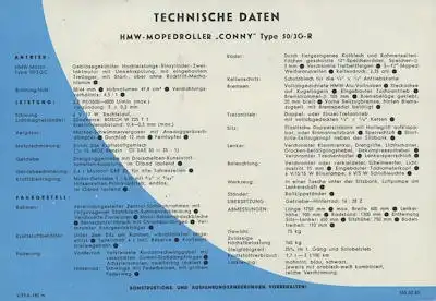 HMW Conny Moped-Roller Prospekt 2.1960