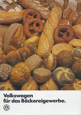 VW Fahrzeuge für das Bäckereigewerbe Prospekt 8.1981