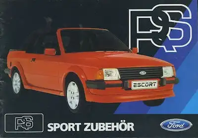 Ford RS Sport Zubehör Prospekt ca. 1986