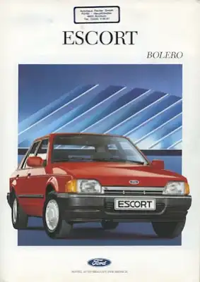 Ford Escort Bolero Prospekt 1.1989