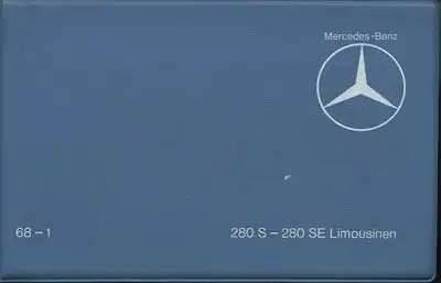 Mercedes-Benz 280 S SE Limousinen Ausstattungsmuster 1968