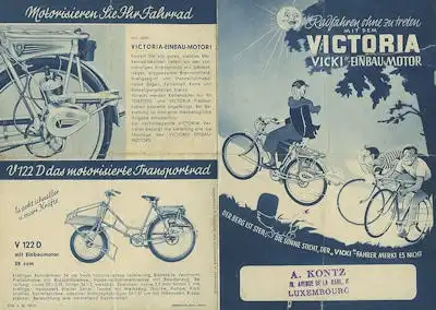 Victoria Fahrrad Einbau Motor Prospekt 6.1950