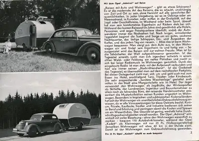 Keutgen Wohnwagen Prospekt 1940