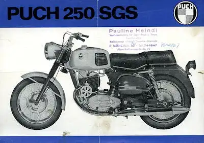 Puch 250 SGS Prospekt 11.1967