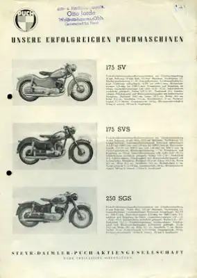 Puch Programm 1954