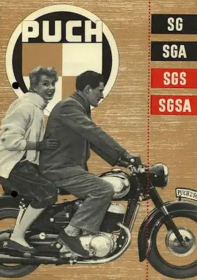Puch SG SGA SGS SGSA 250 Prospekt 1950er Jahre