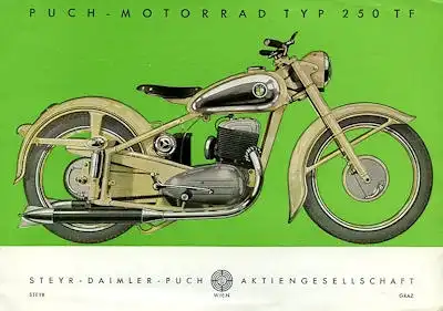 Puch Typ 125 TF Prospekt 9.1949