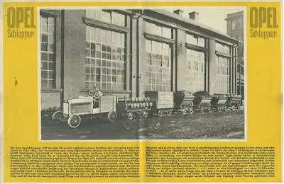 Opel 4 PS Schlepper Prospekt ca. 1925