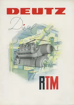 Deutz RTM Motoren Prospekt 1950er Jahre