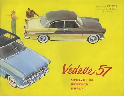 Simca Vedette Prospekt 1957 f