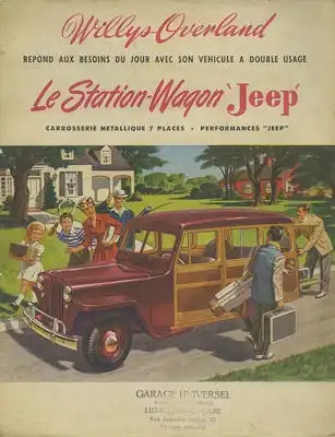 Willys Overland Station Wagon Jeep Prospekt ca. 1950 f