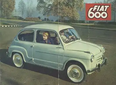 Fiat 600 Prospekt 1950er Jahre