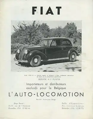 Fiat 1500 D Prospekt 1948/49 f