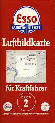 Esso Luftbildkarte Plan 2 München 1930er Jahre