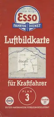 Esso Luftbildkarte Plan 3 München 1930er Jahre