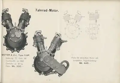 Cudell Motoren Katalog ca. 1910